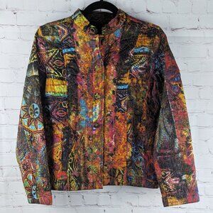 Chadwicks Reversible Embroidered Jacket Multicolor & Black - Size 4/XS